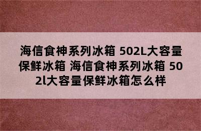 海信食神系列冰箱 502L大容量保鲜冰箱 海信食神系列冰箱 502l大容量保鲜冰箱怎么样